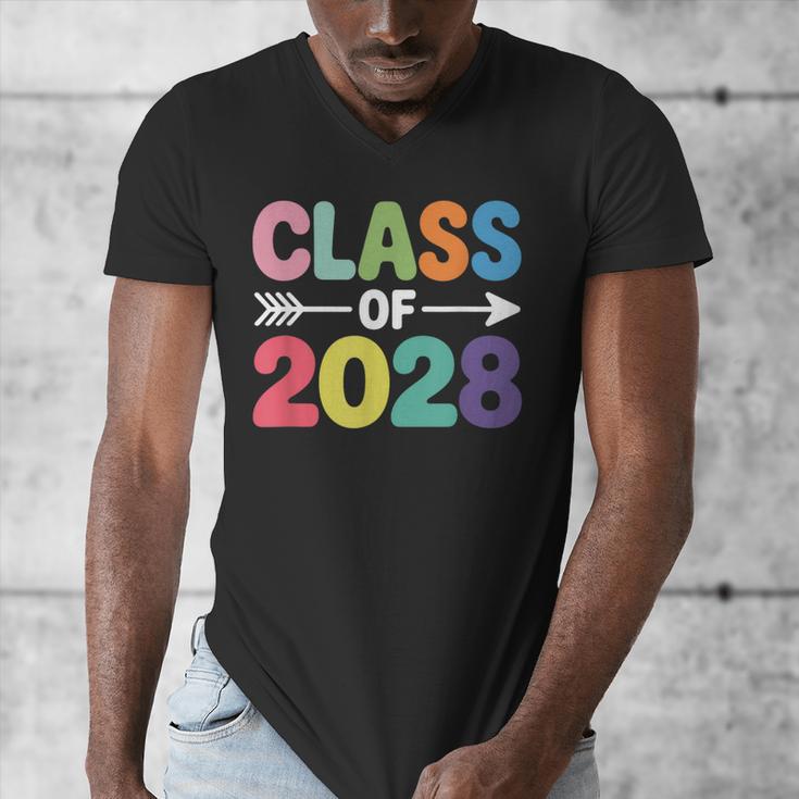 Class Of 2028 Colorful Graduation Men's V-Neck T-Shirt