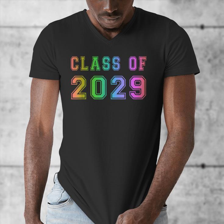 Class Of 2029 High School Graduation Date GraduateShirt Men's V-Neck T-Shirt