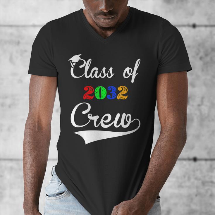 Class Of 2032 Kindergarten Back To School Graduation Men's V-Neck T-Shirt