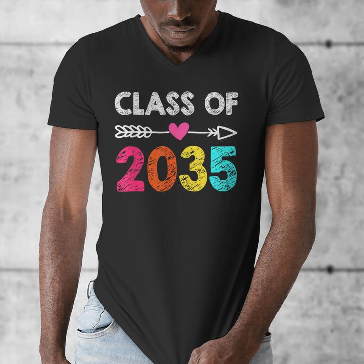 Class Of 2035 Kindergarten Pre K Grow With Me Graduation Men's V-Neck T-Shirt