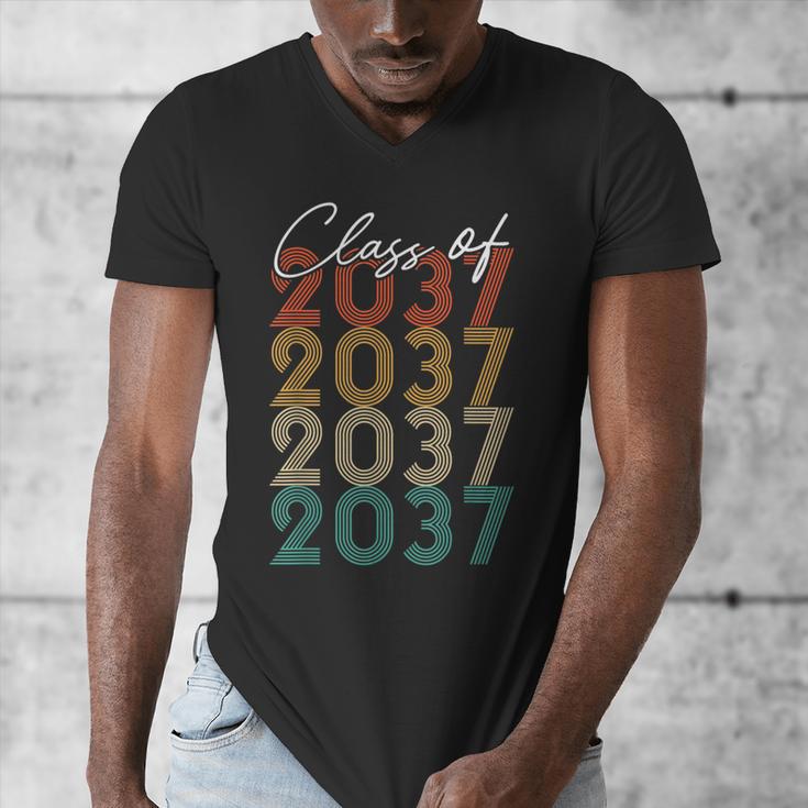 Class Of 2037 Vintage Kindergarten To Graduation Men's V-Neck T-Shirt