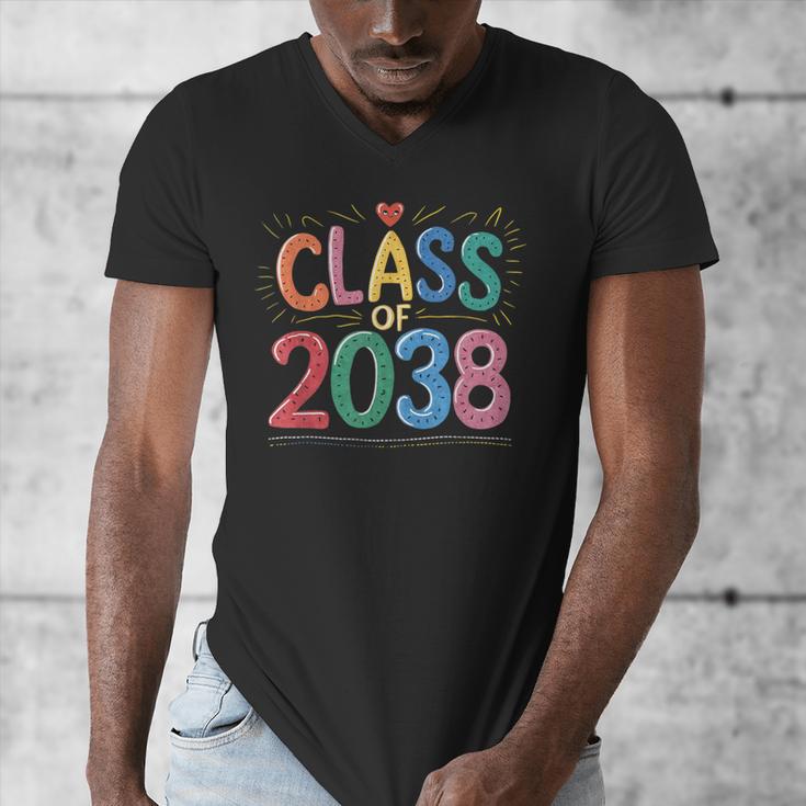 Class Of 2038 Pre K Graduate Preschool Graduation Men's V-Neck T-Shirt
