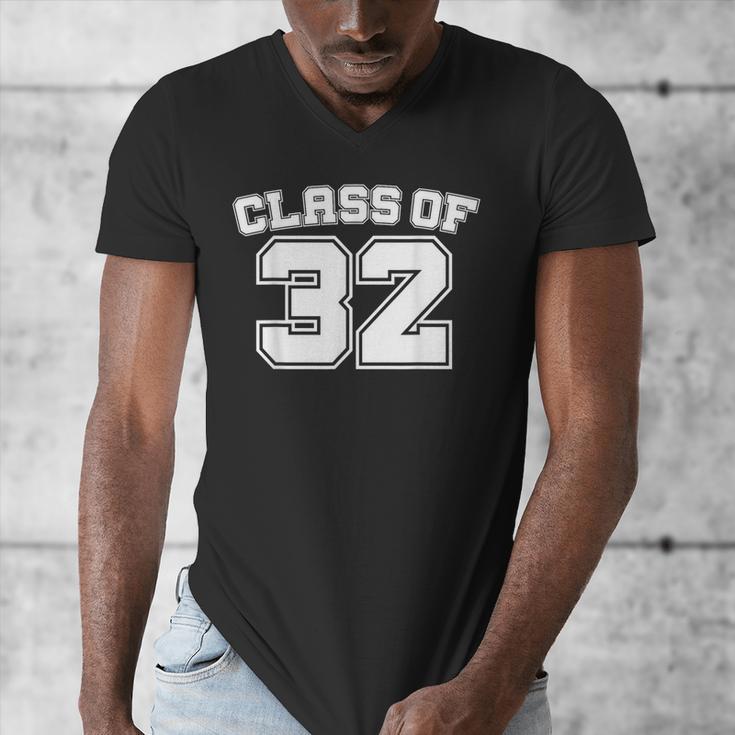 Class Of 32 2032 School Tee Shirt Graduation Class Party Men's V-Neck T-Shirt