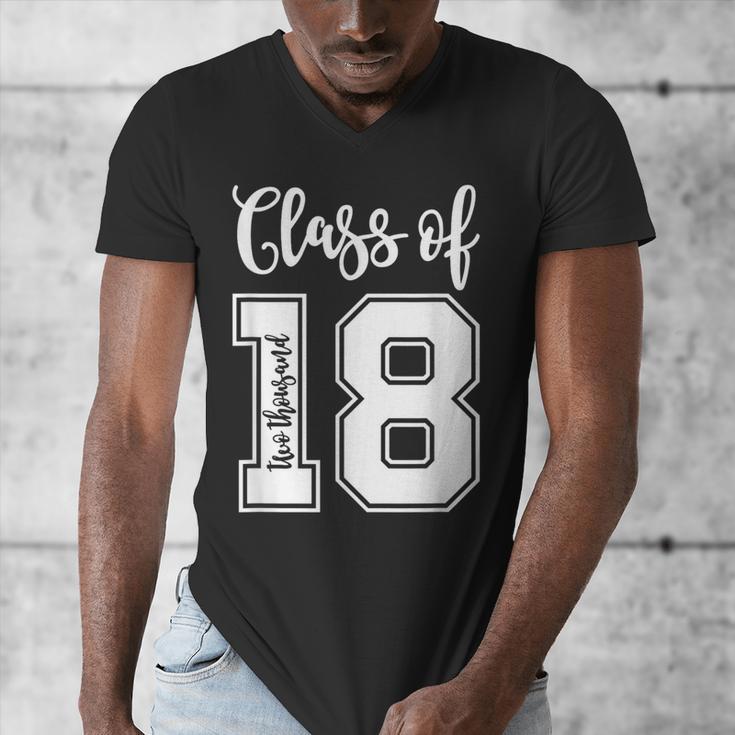 Class Of Two Thousand 18 Shirt Graduation T-Shirt Men's V-Neck T-Shirt