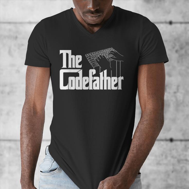 The Code Father Computer Coder Dad Programmer Men's V-Neck T-Shirt