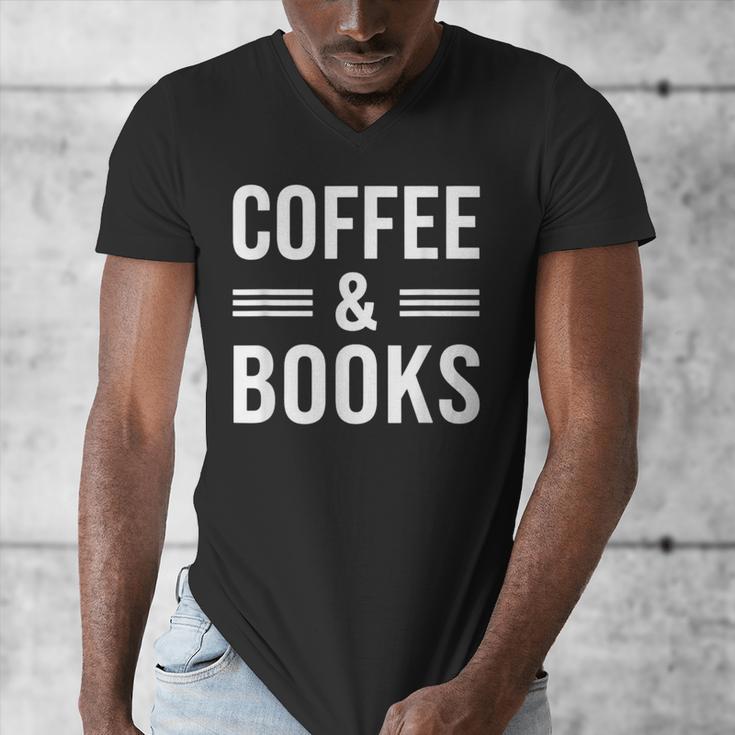 Coffee & Books Lover Coffee And Books Men's V-Neck T-Shirt