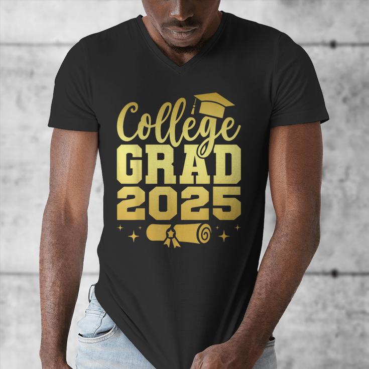 College Grad Class Of 2025 Senior Graduate Graduation Men's V-Neck T-Shirt
