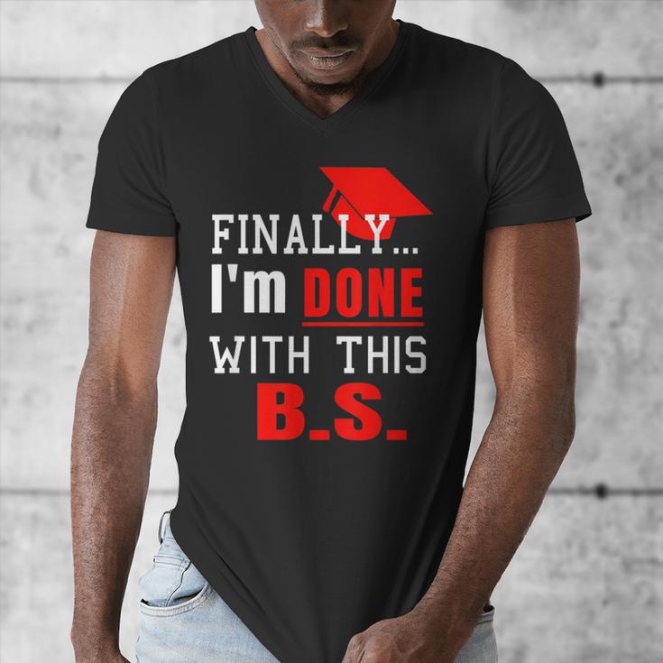College GraduationShirt Senior Finally Done Men's V-Neck T-Shirt