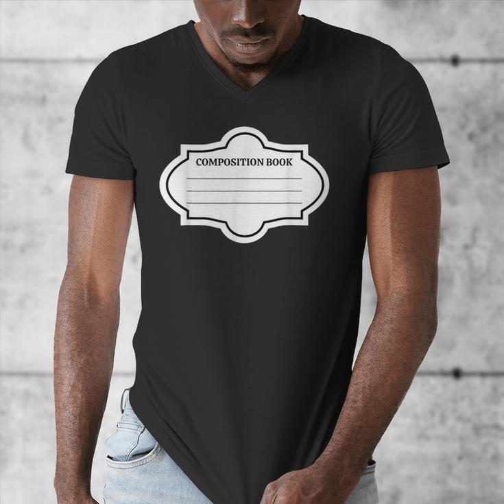 Composition Book Notebook Teacher's Halloween Group Costume Men's V-Neck T-Shirt