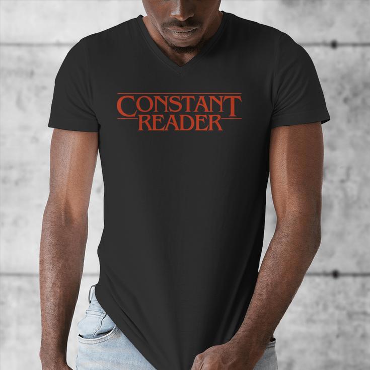 Constant Reader Fan Of Horror Suspense Books Bibliophile Men's V-Neck T-Shirt