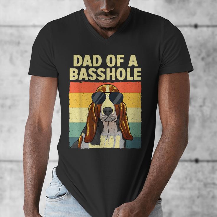 Cool Basset Hound For Men Dad Dog Basset Hound Lovers Men's V-Neck T-Shirt
