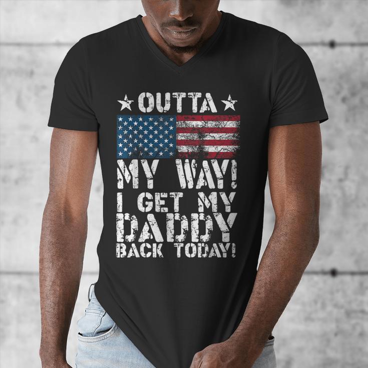 Cool I Get My Daddy Back Today Military Child Small Men's V-Neck T-Shirt