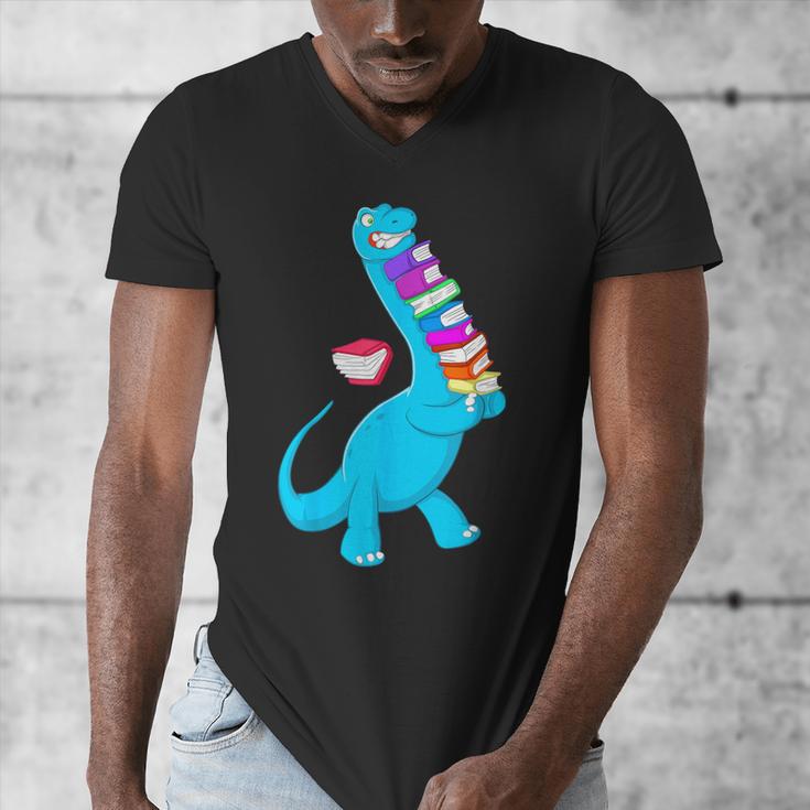 Cool Dinosaur Books Art For Men Women Libarian Book Lover Men's V-Neck T-Shirt Cool Dinosaur Books Art For Men Women Libarian Book Lover Men's V-Neck T-Shirt