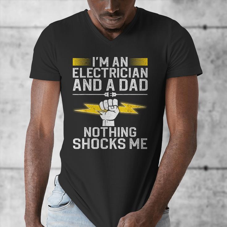 Cool Electrician For Men Dad Professional Electrician Men's V-Neck T-Shirt