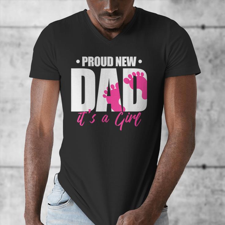 Cool Parent Apparel Proud New Dad It's A Girl Classic Fit Short Sleeve Crew Neck T-Shirt Small Men's V-Neck T-Shirt