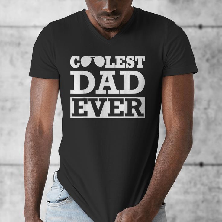 Coolest Dad Ever Coolest Dad Around World's Coolest Dad Men's V-Neck T-Shirt