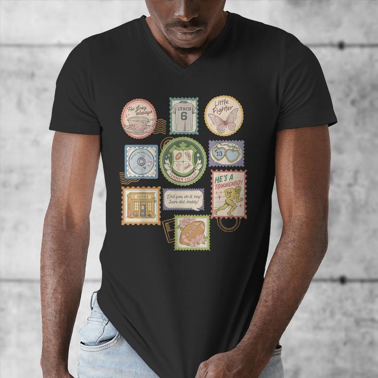 Coquette Boys Of Tommen Books Stamp Tommen College Tees Men's V-Neck T-Shirt