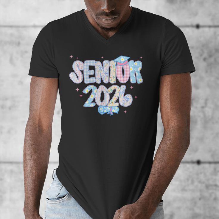Coquette Senior-Class Of 2026 Preppy Graduation Graduate Men's V-Neck T-Shirt
