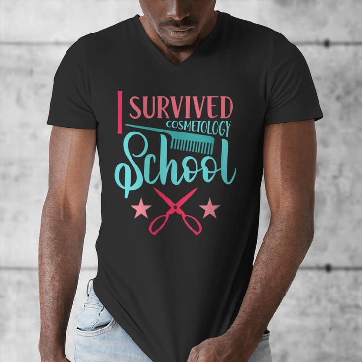 Cosmetology Graduation Tee I Survived Cosmetology School Men's V-Neck T-Shirt