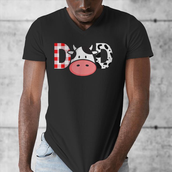 Cow Mom Or Dad Birthday Farm Birthday Party Men's V-Neck T-Shirt