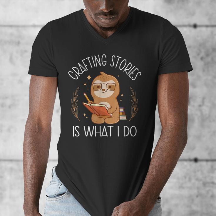 Crafting Stories Is What I Do Reading Writing Book Author Men's V-Neck T-Shirt