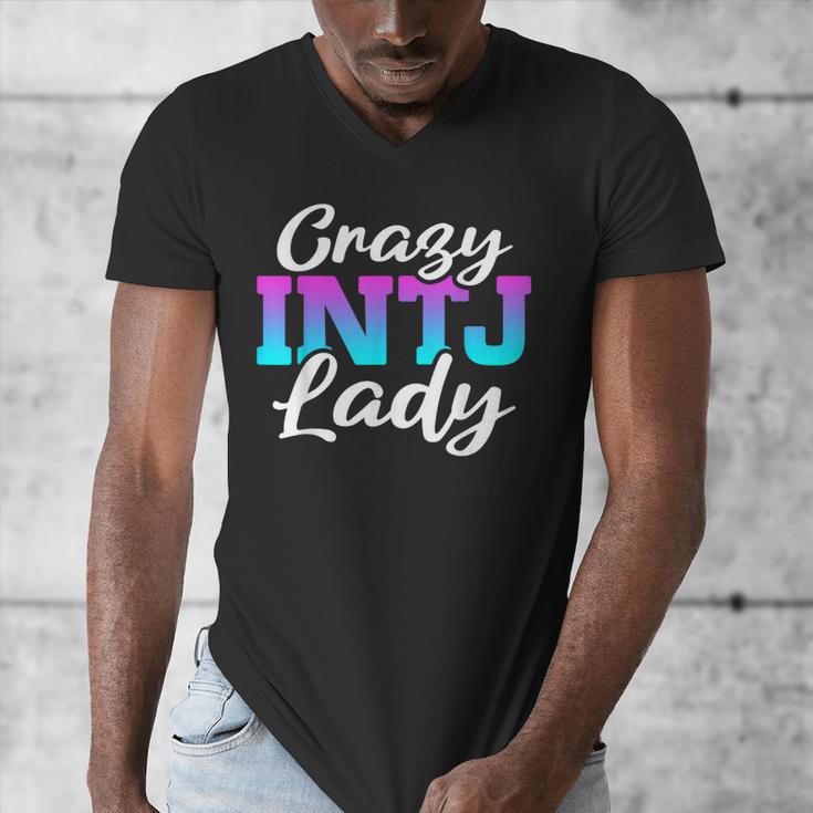 Crazy INTJ Lady Introvert Personality Men's V-Neck T-Shirt Crazy INTJ Lady Introvert Personality Men's V-Neck T-Shirt