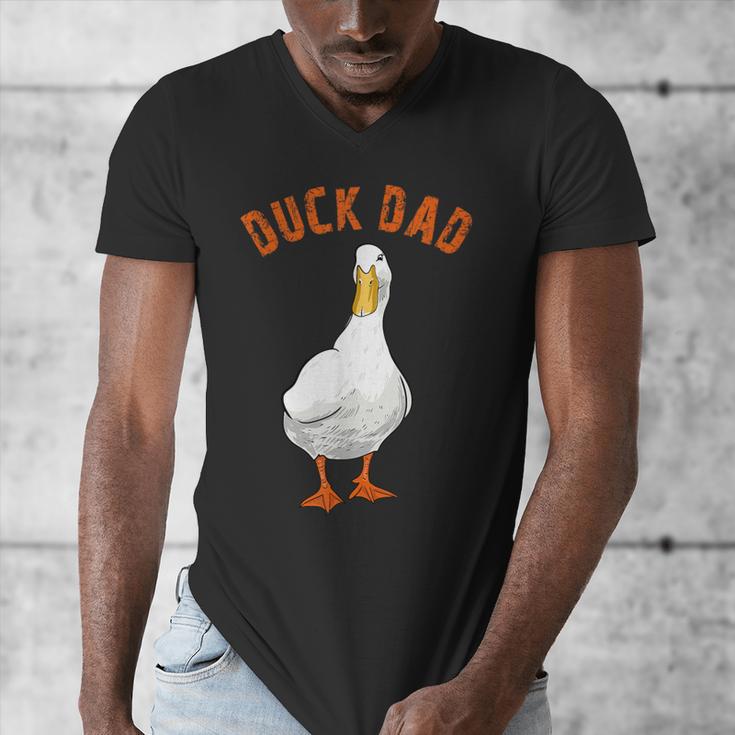 Cute Duck Dad Lover Illustration Duck Owner Men's V-Neck T-Shirt