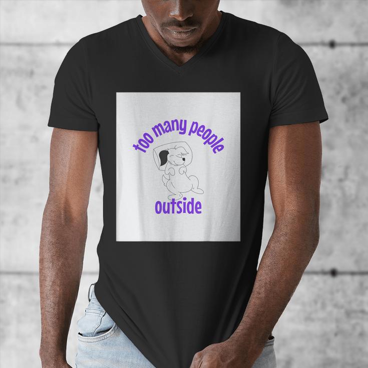 Cute Puppy With a Quote For Introverts Men's V-Neck T-Shirt Cute Puppy With a Quote For Introverts Men's V-Neck T-Shirt