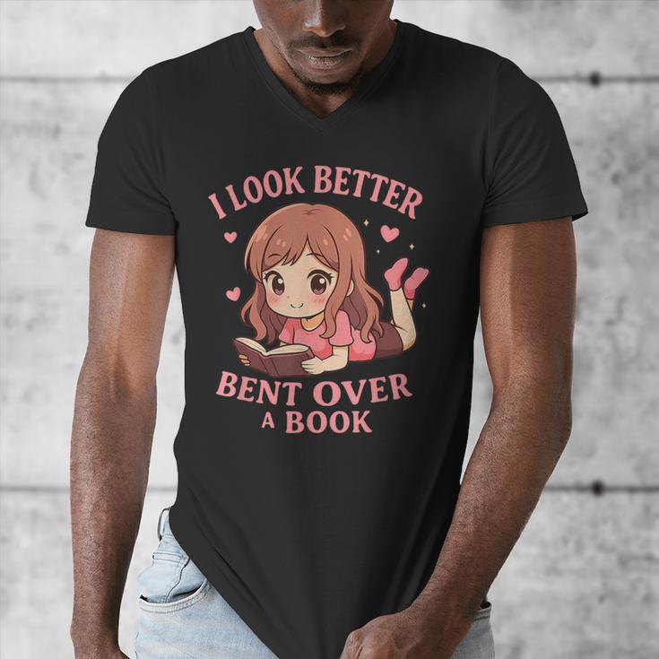 Cute Reading Outfit Book Lover Tee For Women Who Read Men's V-Neck T-Shirt