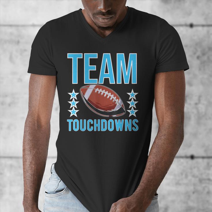Cute Team Touchdowns Gender Reveal For Mom And Dad Men's V-Neck T-Shirt