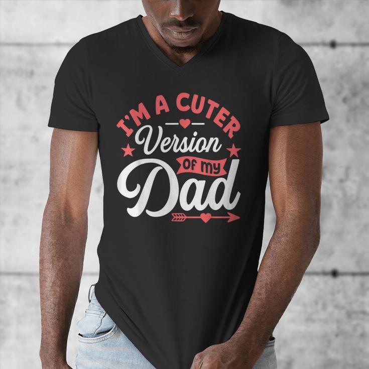 Cuter Version Of Dad Cute Kid Boy Girl Proud New Dad Men's V-Neck T-Shirt