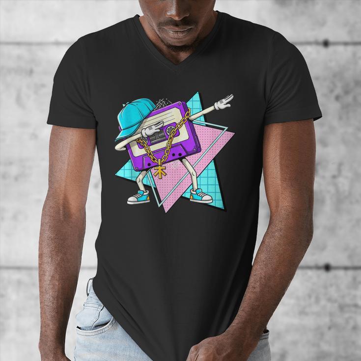 Dabbing Cassette Tape 70s 80s 80s Outfit Nostalgia Men's V-Neck T-Shirt