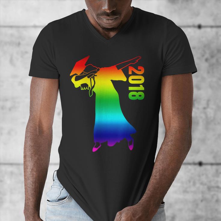 Dabbing Graduate 2018 Graduation Celebration Men's V-Neck T-Shirt