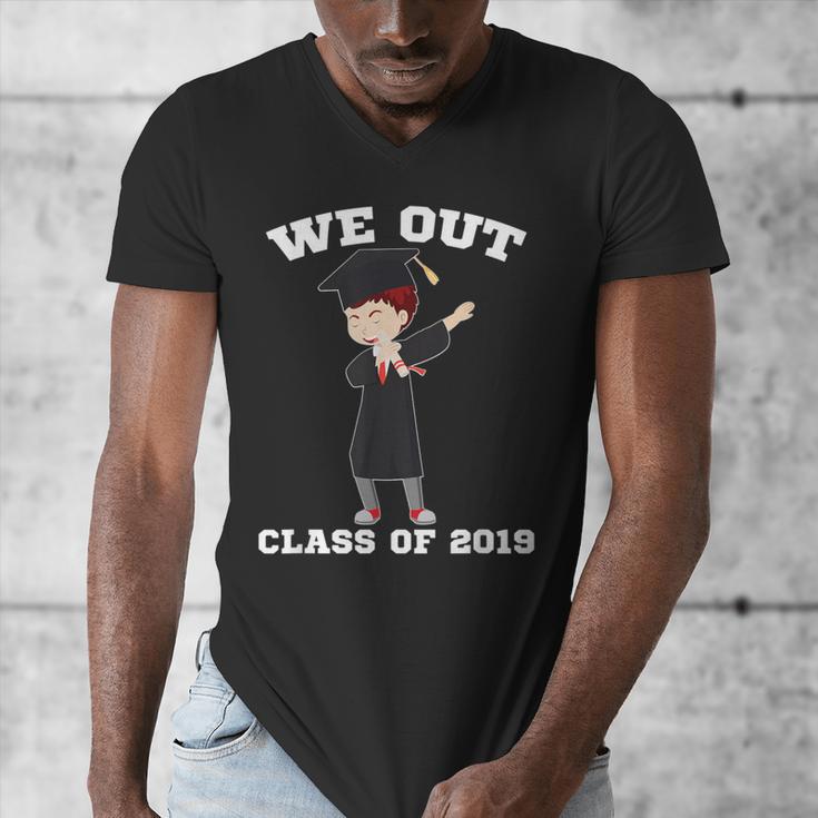 Dabbing Graduation Boy Class Of 2019 We Out Men's V-Neck T-Shirt