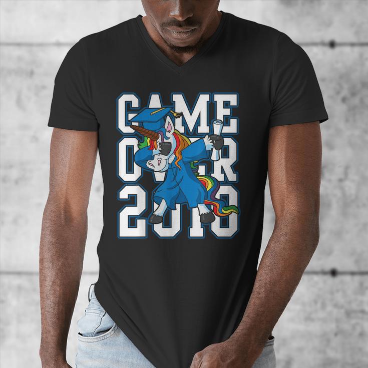 Dabbing Graduation Class Of 2018Shirt Unicorn Dab Men's V-Neck T-Shirt