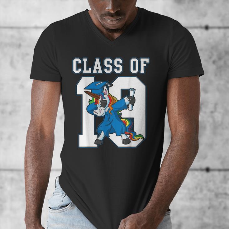 Dabbing Graduation Class Of 2019 Unicorn Shirt Men's V-Neck T-Shirt