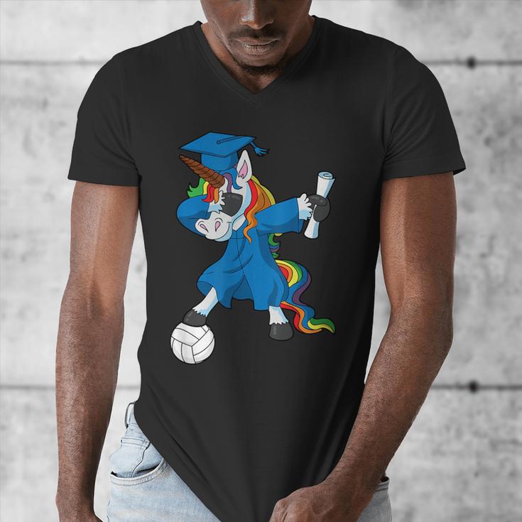 Dabbing Graduation Class 2023 Unicorn Volleyball Men's V-Neck T-Shirt