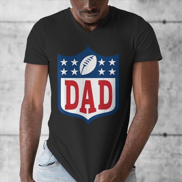 Dad American Football Happy Birthday Family Matching Retro Men's V-Neck T-Shirt Dad American Football Happy Birthday Family Matching Retro Men's V-Neck T-Shirt