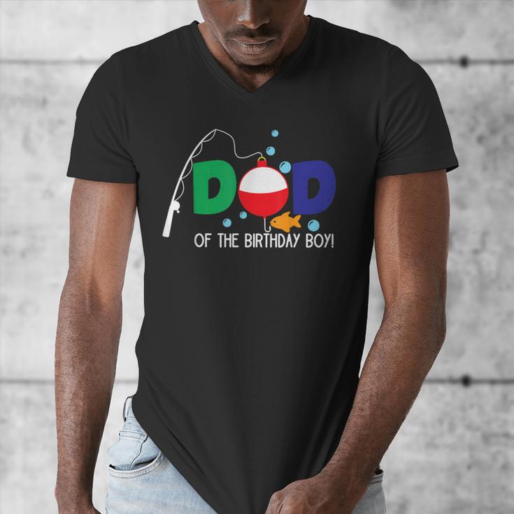 Dad Of The Big One Fishing Boy First Birthday Ofishally Men's V-Neck T-Shirt