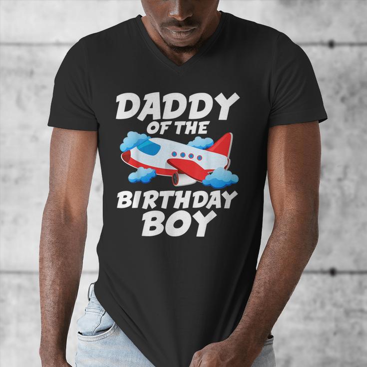Dad Of The Birthday Boy Airplane Men's V-Neck T-Shirt