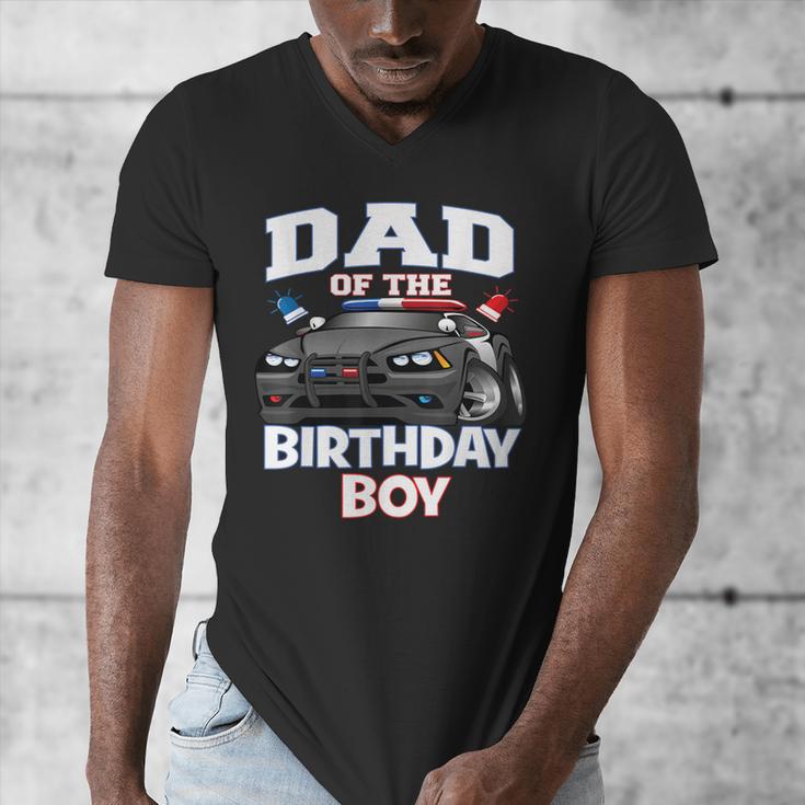 Dad Of The Birthday Boy Policeman Officer Party Men's V-Neck T-Shirt Dad Of The Birthday Boy Policeman Officer Party Men's V-Neck T-Shirt