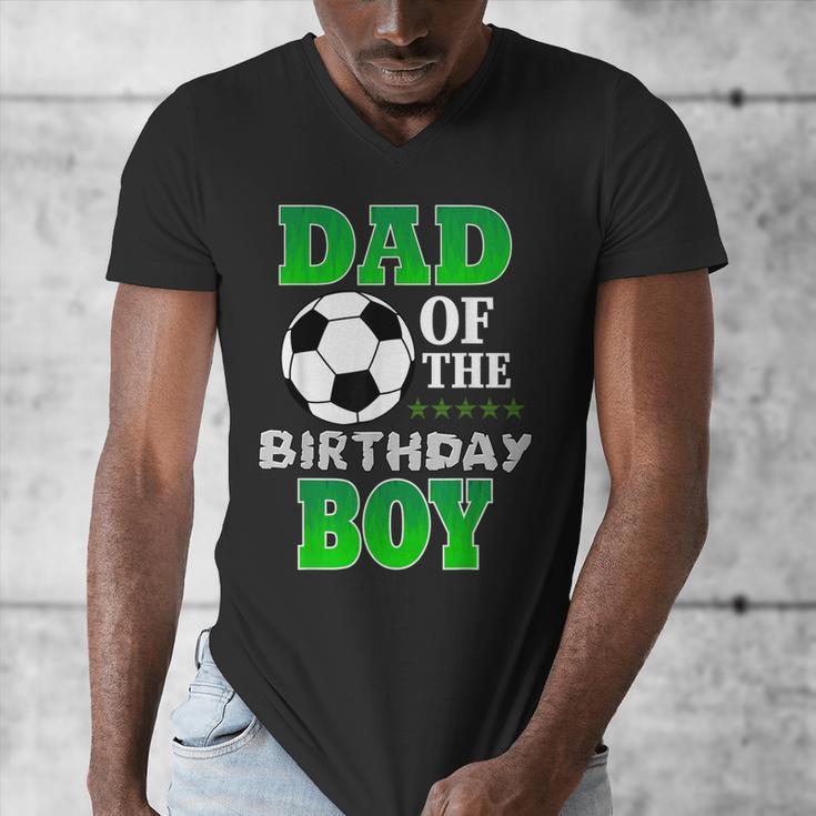 Dad Of The Birthday Boy Soccer Stars Outfit Men's V-Neck T-Shirt