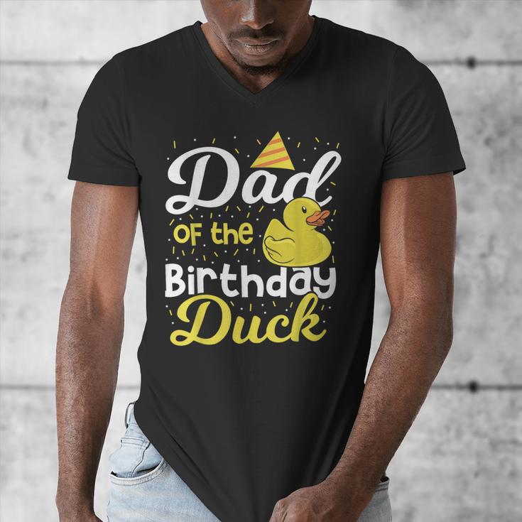 Dad Of The Birthday Duck Boy Rubber Duck Birthday Girl Men's V-Neck T-Shirt Dad Of The Birthday Duck Boy Rubber Duck Birthday Girl Men's V-Neck T-Shirt