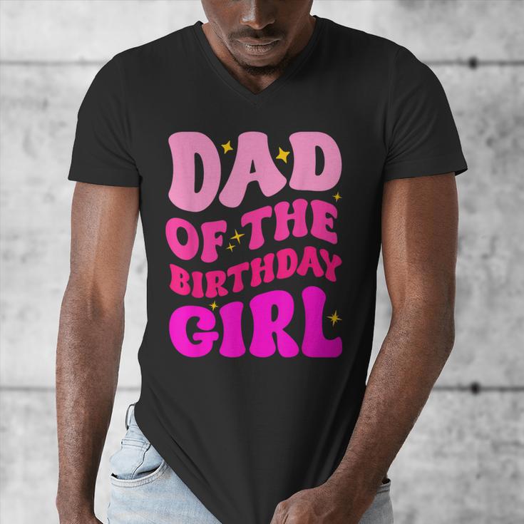 Dad Of The Birthday Girl Party Girls Daddy Birthday Party Men's V-Neck T-Shirt