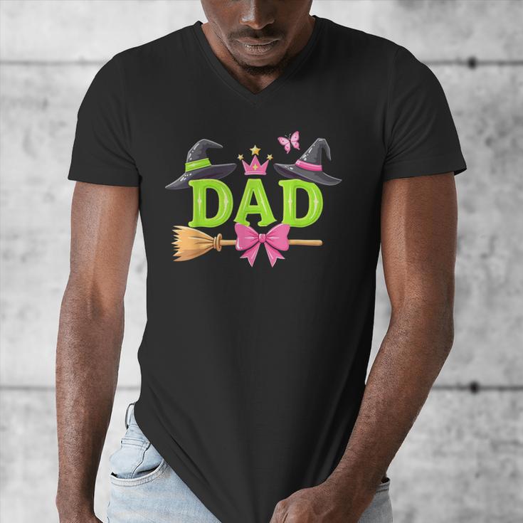 Dad Of The Birthday Girl Witch Family Party Decorations Men's V-Neck T-Shirt