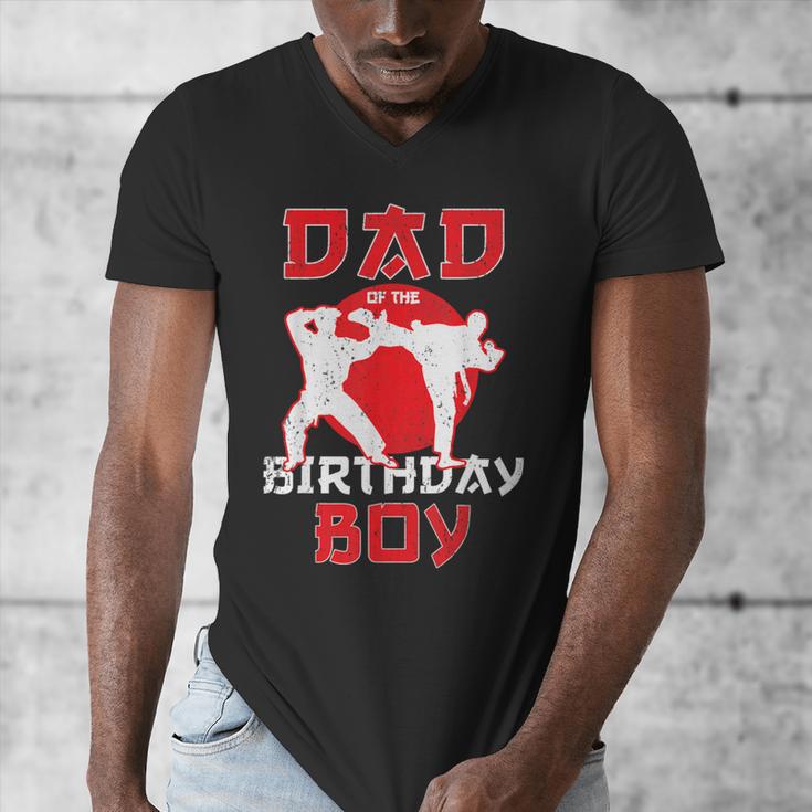 Dad Of The Birthday Karate Taekwondo Boy Martial Arts Men's V-Neck T-Shirt