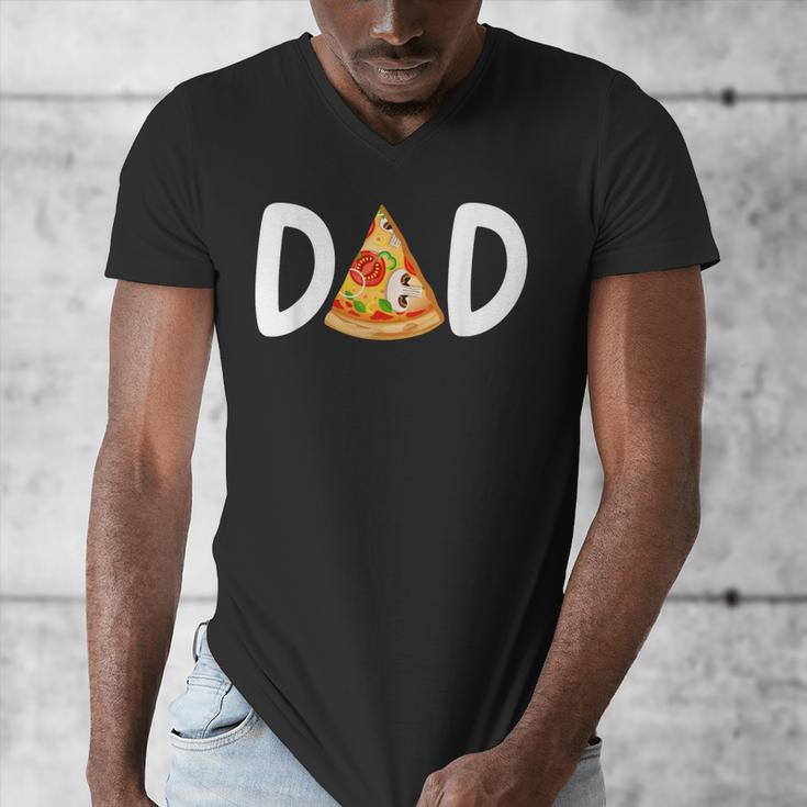 Dad Birthday Pizza 1st Birthday Pizza Family Matching Men's V-Neck T-Shirt