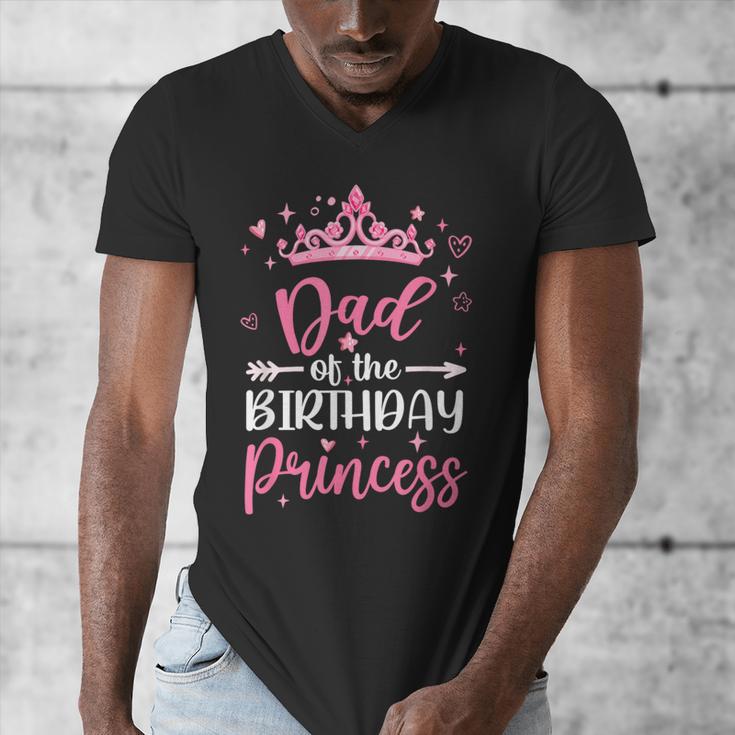 Dad Of The Birthday Princess Birthday Girl Kid Family Men's V-Neck T-Shirt