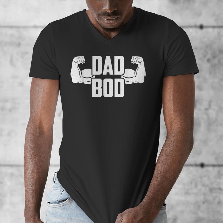 Dad Bod Muscle Strong Man Daddy Fathers Day Men's V-Neck T-Shirt Dad Bod Muscle Strong Man Daddy Fathers Day Men's V-Neck T-Shirt
