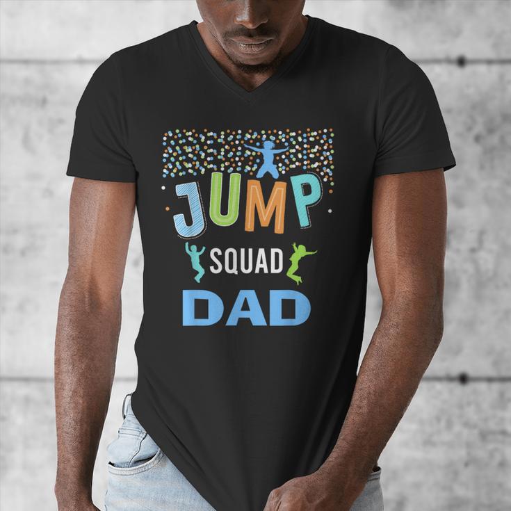 Dad Daddy Jump Squad Birthday Boy Trampoline Jumper Bday Men's V-Neck T-Shirt